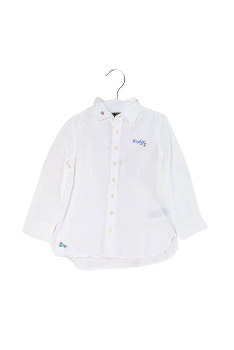 A White Shirts from Polo Ralph Lauren in size 3T for girl. (Front View)