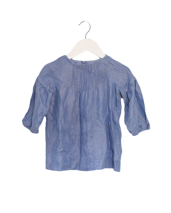 A Blue Dress Sets from Burberry in size 6-12M for girl. (Front View)