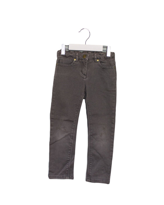 A Brown Jeans from Jacadi in size 4T for boy. (Front View)