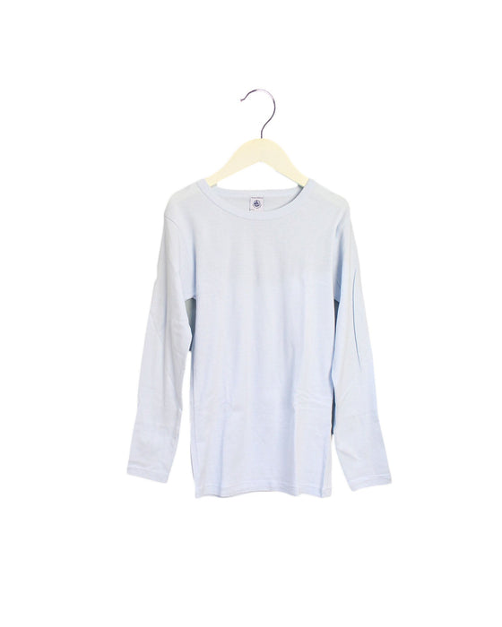 A Blue Long Sleeve Tops from Petit Bateau in size 10Y for boy. (Front View)