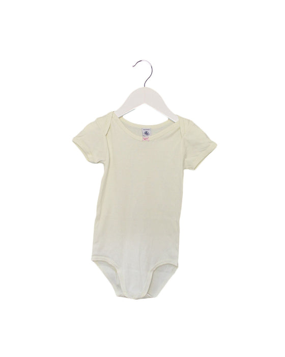 A Yellow Short Sleeve Bodysuits from Petit Bateau in size 3T for girl. (Front View)