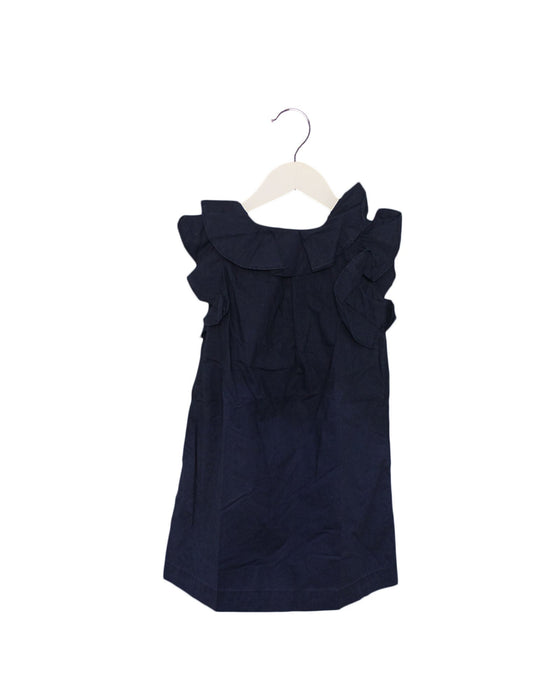 A Navy Sleeveless Dresses from Crewcuts in size 4T for girl. (Front View)