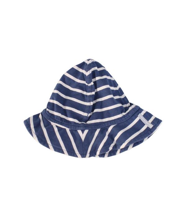 A Navy Sun Hats from Polarn O. Pyret in size 0-3M for girl. (Front View)