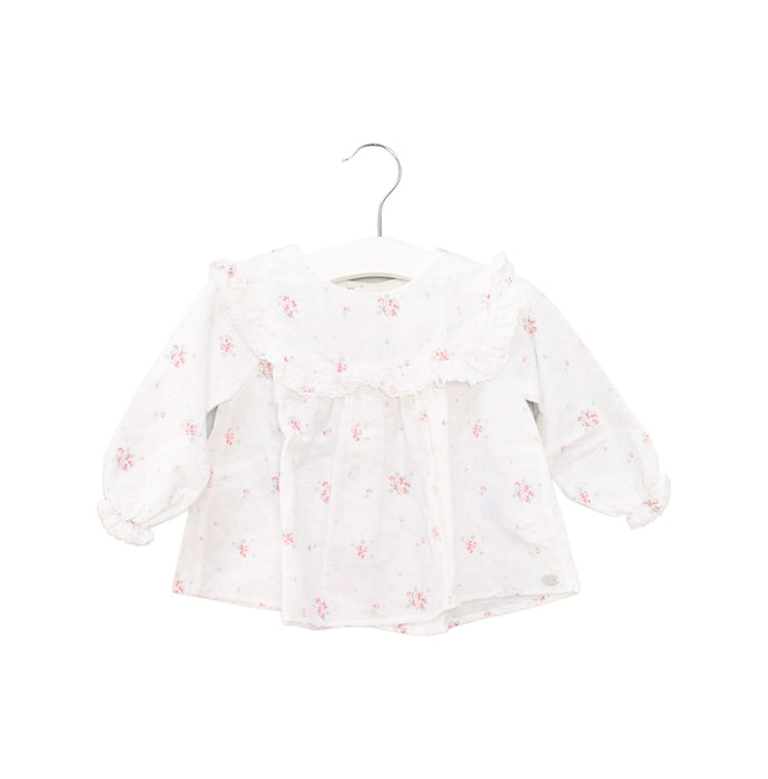 A White Long Sleeve Tops from Tartine et Chocolat in size 6-12M for girl. (Front View)