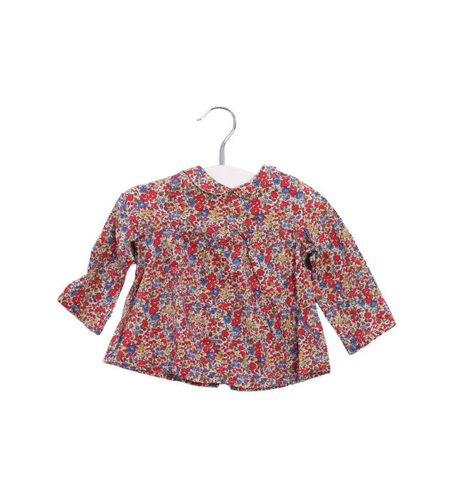 A Red Long Sleeve Tops from Bonpoint in size 3-6M for girl. (Front View)