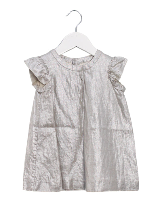 A Grey Short Sleeve Dresses from Bonpoint in size 12-18M for girl. (Front View)