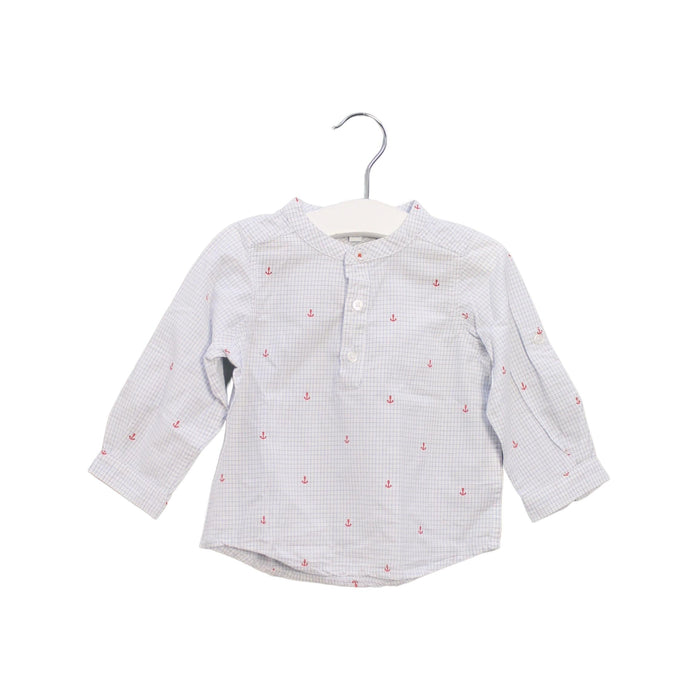A Blue Long Sleeve Tops from Jacadi in size 6-12M for boy. (Front View)