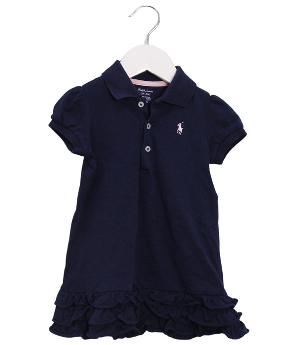 A Navy Dress Sets from Ralph Lauren in size 6-12M for girl. (Front View)