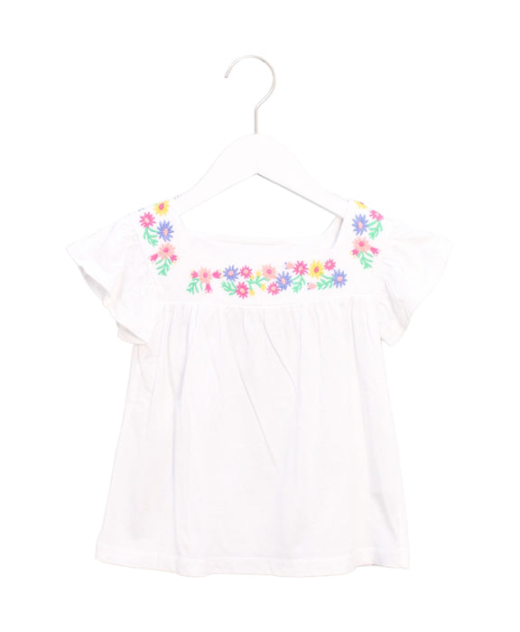 A White Short Sleeve Tops from Crewcuts in size 3T for girl. (Front View)