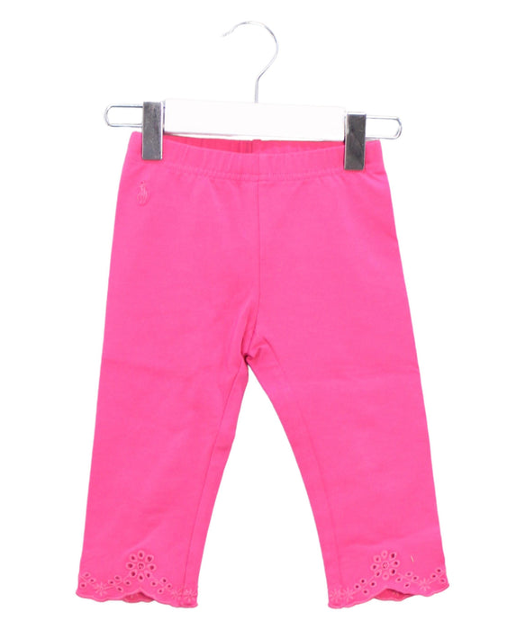 A Pink Leggings from Polo Ralph Lauren in size 3T for girl. (Front View)
