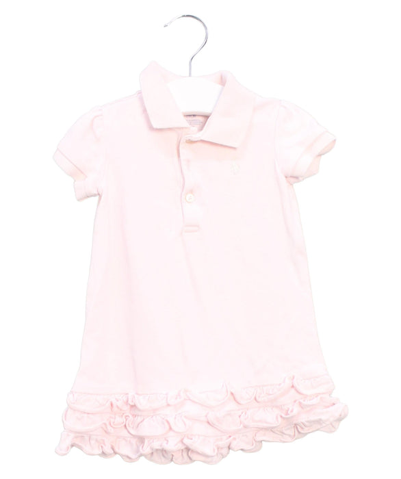 A Pink Short Sleeve Dresses from Ralph Lauren in size 6-12M for girl. (Front View)