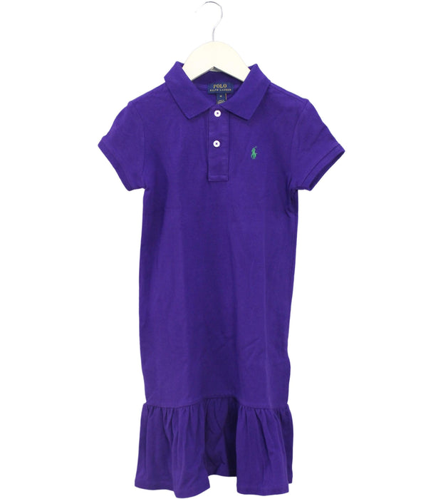 A Purple Short Sleeve Dresses from Polo Ralph Lauren in size 6T for girl. (Front View)