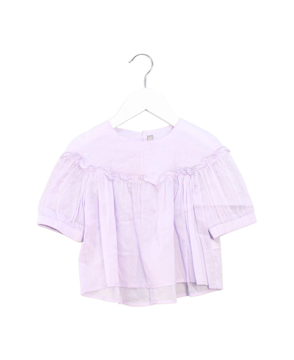 A Purple Long Sleeve Tops from Il Gufo in size 2T for girl. (Front View)