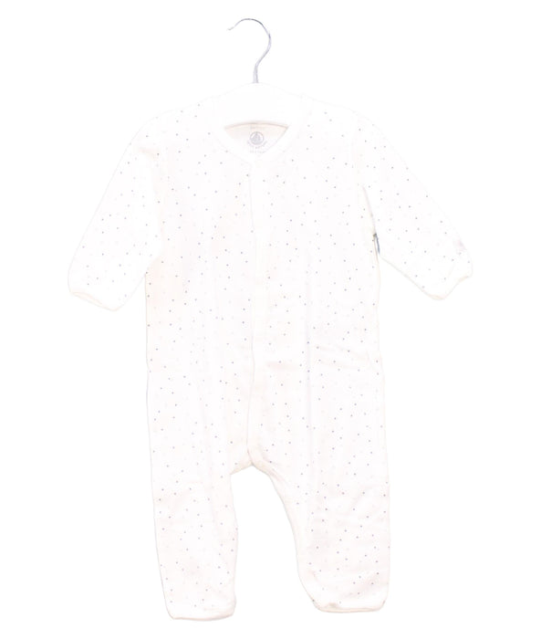 A White Long Sleeve Jumpsuits from Petit Bateau in size 3-6M for boy. (Front View)