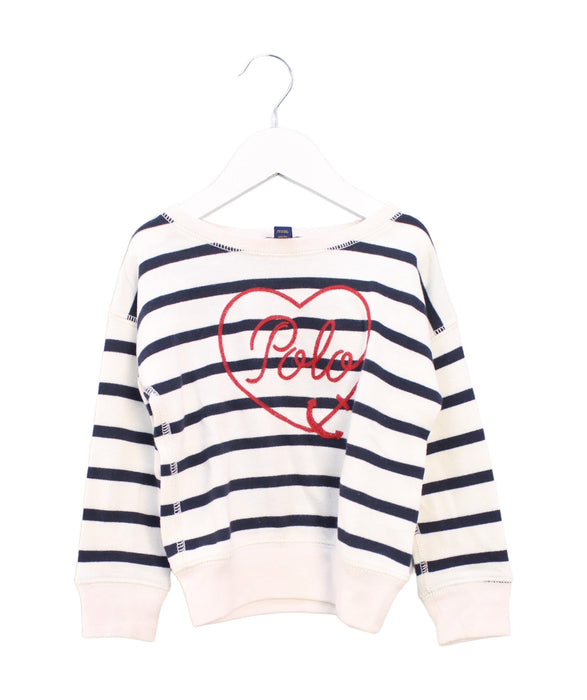 A Navy Crewneck Sweatshirts from Polo Ralph Lauren in size 3T for girl. (Front View)