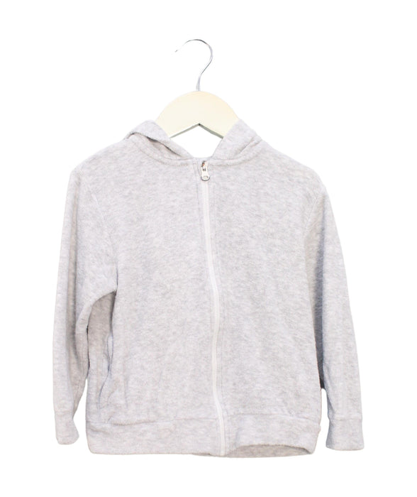 A Grey Zippered Sweatshirts from Petit Bateau in size 4T for boy. (Front View)