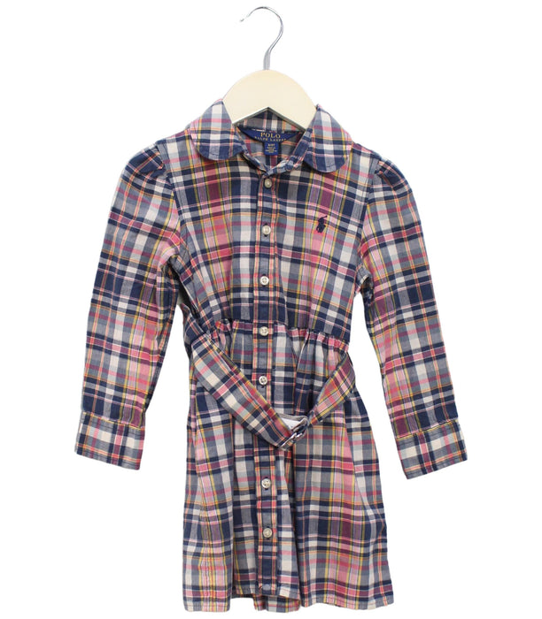 A Multicolour Long Sleeve Dresses from Polo Ralph Lauren in size 3T for girl. (Front View)