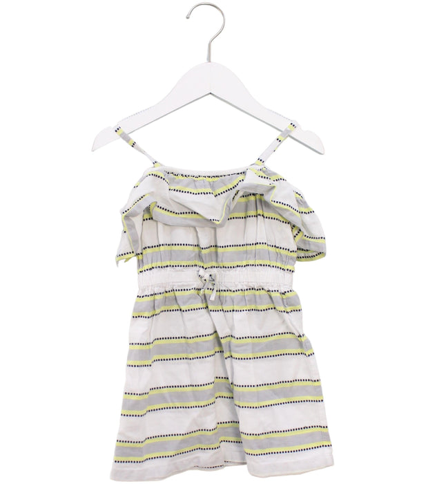 A White Sleeveless Dresses from Janie & Jack in size 3T for girl. (Front View)