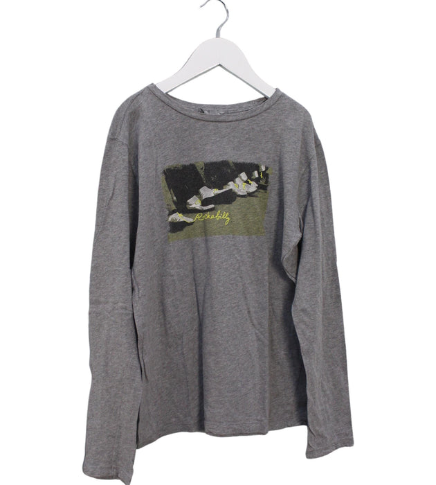 A Grey Long Sleeve Tops from Bonpoint in size 12Y for boy. (Front View)