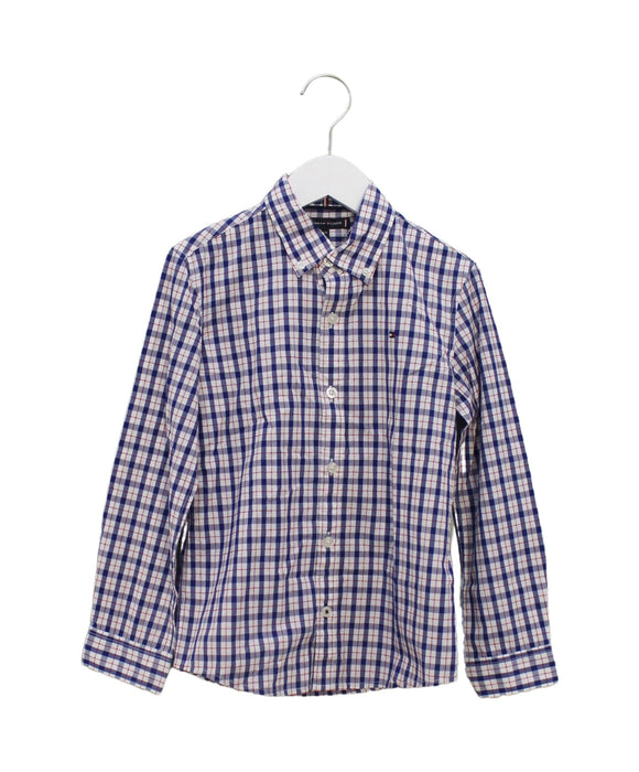 A Blue Shirts from Tommy Hilfiger in size 8Y for boy. (Front View)