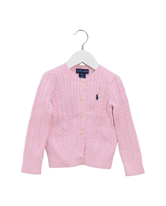 A Pink Cardigans from Ralph Lauren in size 2T for girl. (Front View)