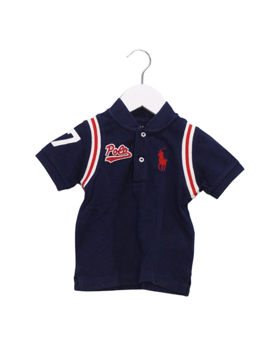 A Navy Long Sleeve Tops from Ralph Lauren in size 6-12M for boy. (Front View)