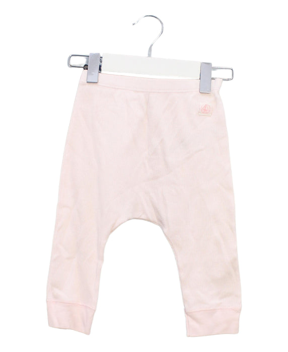 A Pink Casual Pants from Petit Bateau in size 6-12M for girl. (Front View)