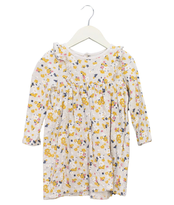 A Grey Long Sleeve Dresses from Petit Bateau in size 3T for girl. (Front View)