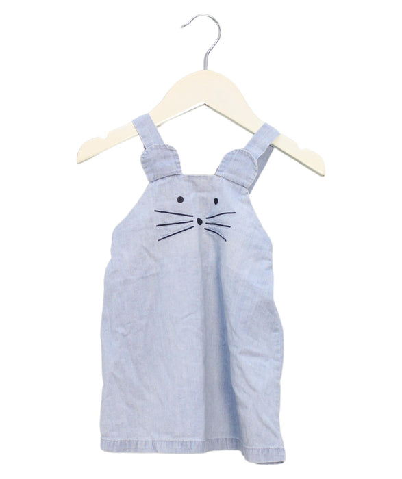 A Blue Overall Dresses from Seed in size 3-6M for girl. (Front View)
