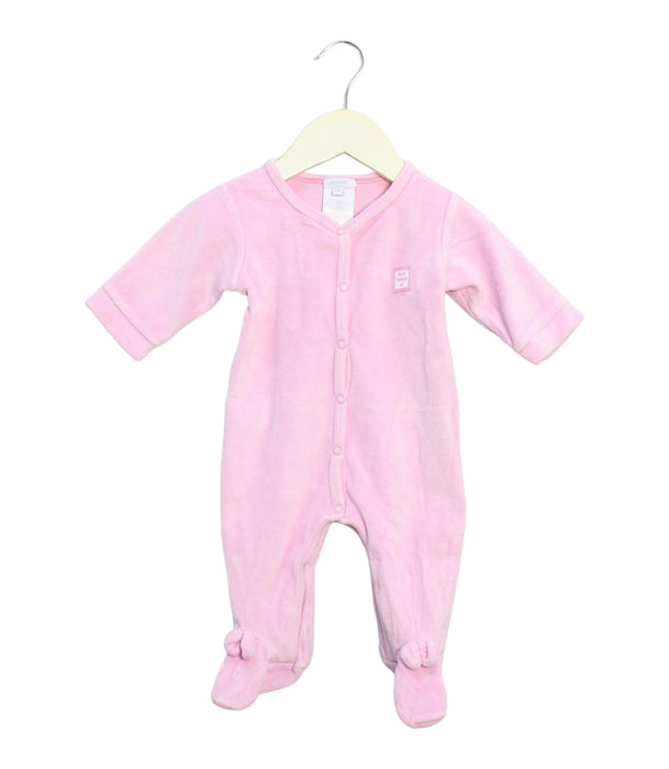 A Pink Onesies from Jacadi in size 0-3M for girl. (Front View)
