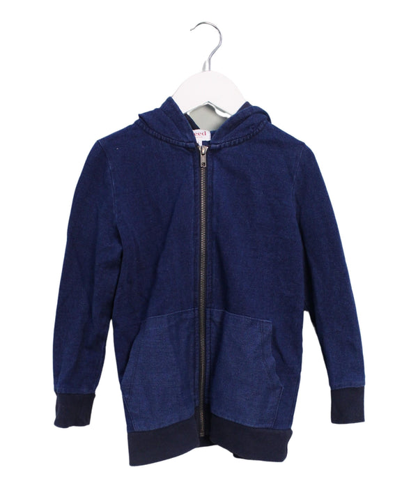 A Blue Lightweight Jackets from Seed in size 5T for girl. (Front View)