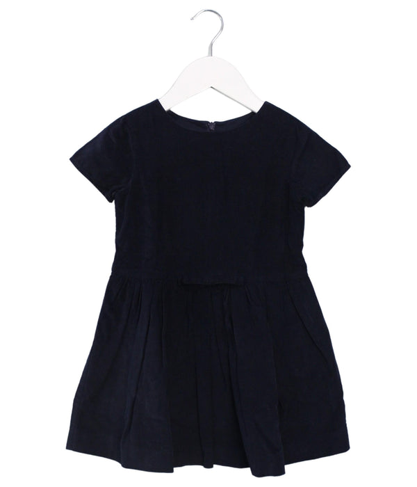 A Navy Short Sleeve Dresses from Jacadi in size 3T for girl. (Front View)