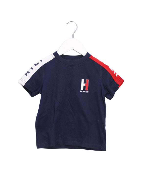A Navy Short Sleeve T Shirts from Tommy Hilfiger in size 2T for boy. (Front View)