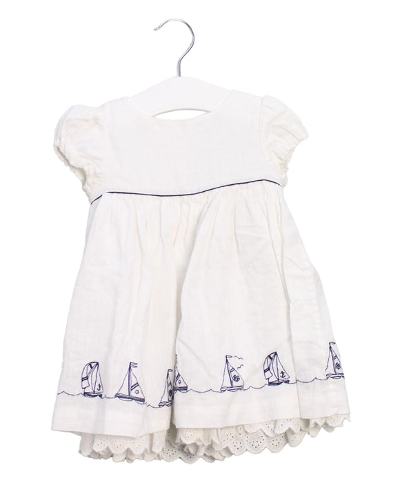 A White Short Sleeve Dresses from Ralph Lauren in size 6-12M for girl. (Front View)