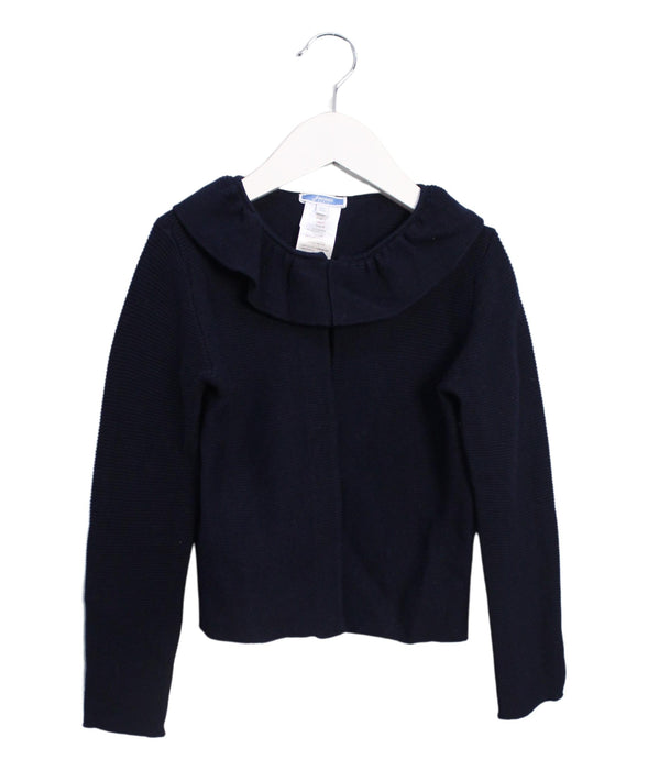 A Navy Cardigans from Jacadi in size 6T for girl. (Front View)
