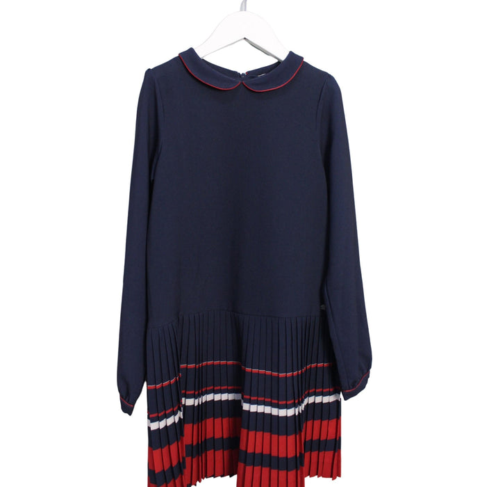 A Navy Long Sleeve Dresses from Tartine et Chocolat in size 10Y for girl. (Front View)