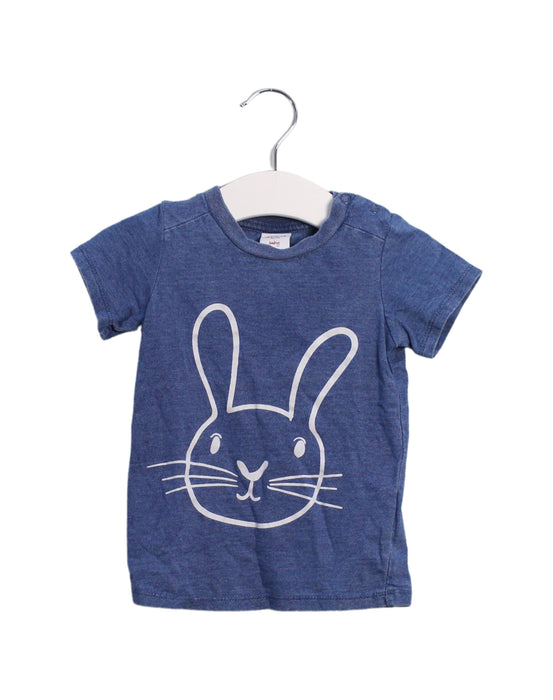 A Navy Short Sleeve T Shirts from Seed in size 3-6M for boy. (Front View)