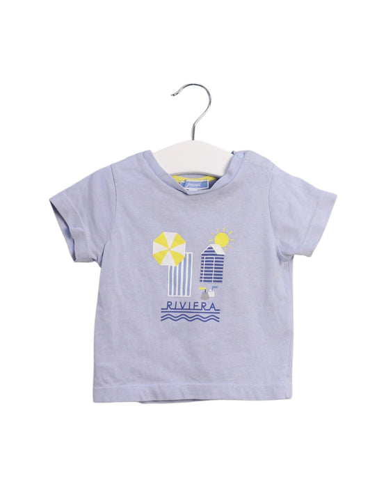 A Blue Short Sleeve T Shirts from Jacadi in size 6-12M for boy. (Front View)