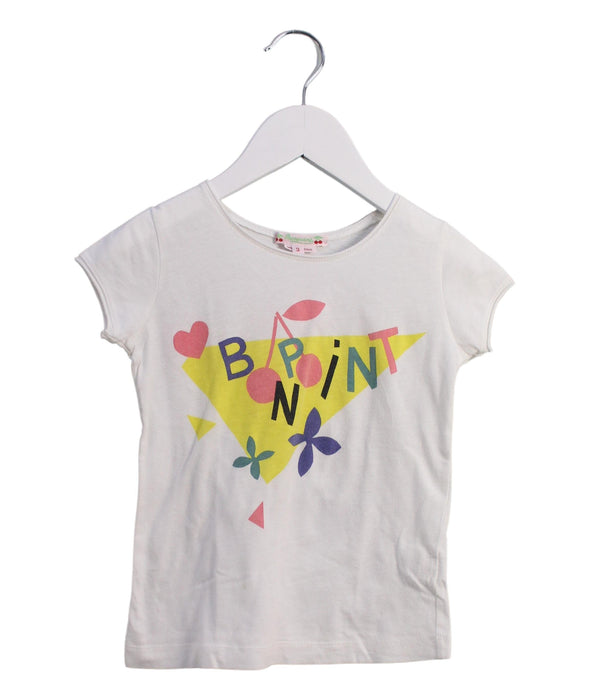 A White Short Sleeve T Shirts from Bonpoint in size 3T for girl. (Front View)