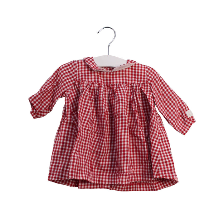 A Red Dress Sets from Petit Bateau in size 3-6M for girl. (Front View)