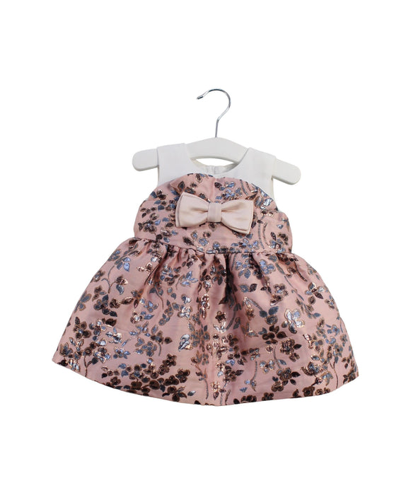 A Pink Sleeveless Dresses from Hucklebones in size 6-12M for girl. (Front View)
