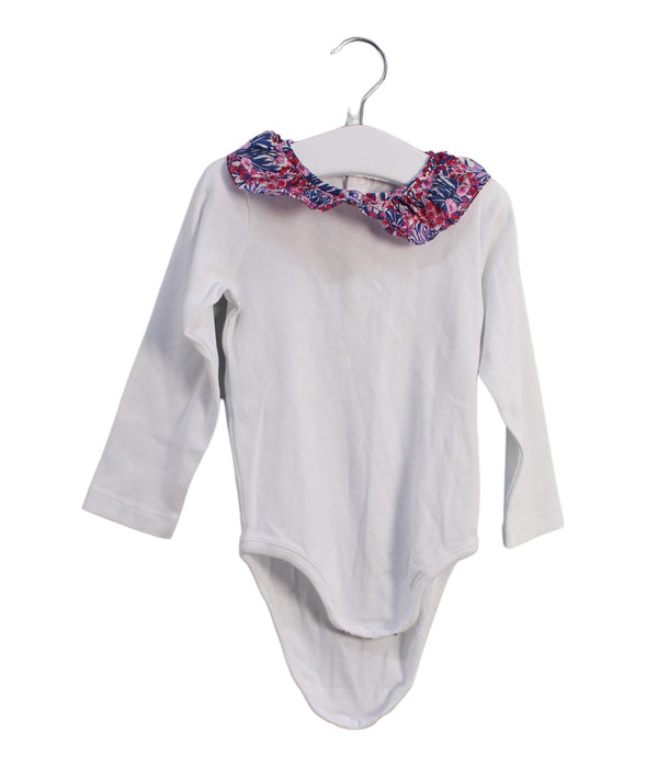 A White Long Sleeve Bodysuits from Jacadi in size 18-24M for girl. (Front View)