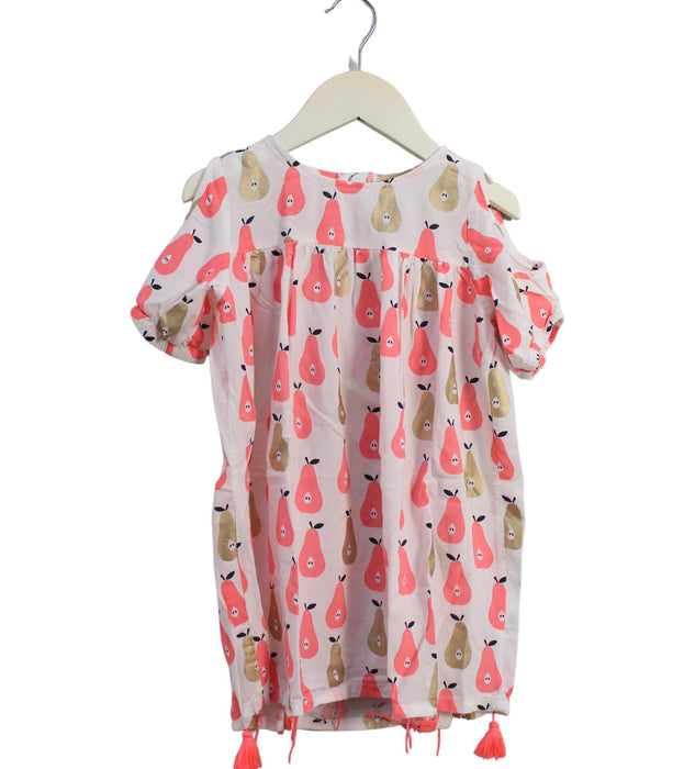 A Pink Short Sleeve Dresses from Seed in size 3T for girl. (Front View)