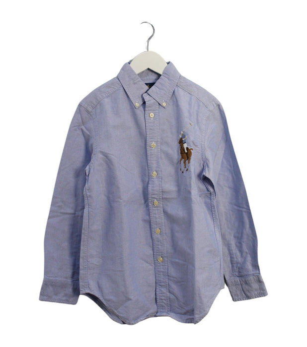 A Blue Shirts from Ralph Lauren in size 8Y for boy. (Front View)
