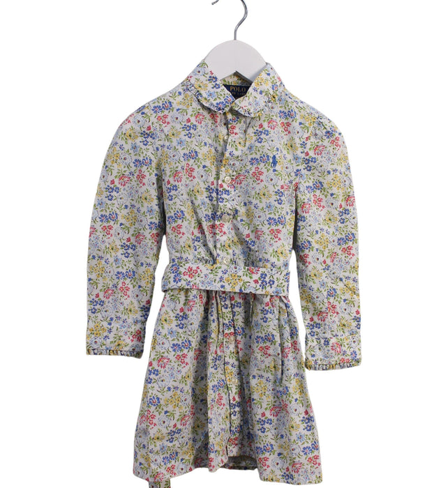 A Multicolour Long Sleeve Dresses from Polo Ralph Lauren in size 3T for girl. (Front View)