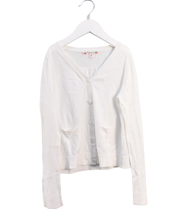 A White Cardigans from Bonpoint in size 8Y for girl. (Front View)