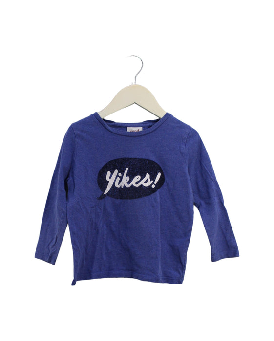A Blue Long Sleeve Tops from Seed in size 3T for boy. (Front View)