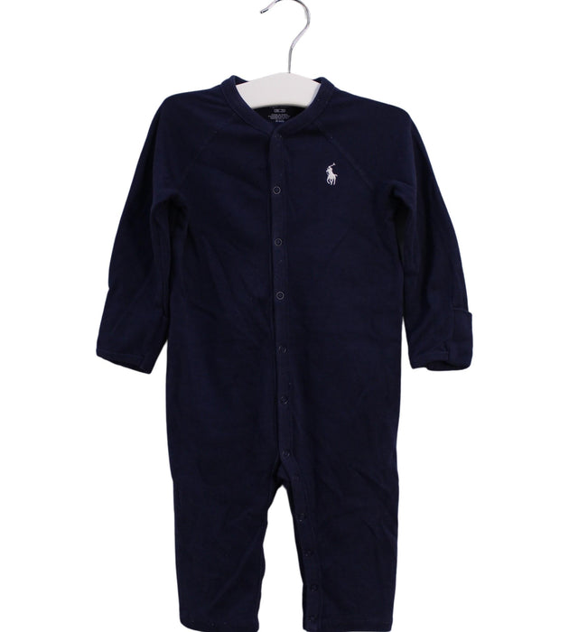 A Navy Long Sleeve Jumpsuits from Ralph Lauren in size 6-12M for boy. (Front View)