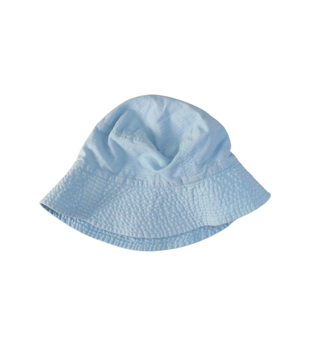 A Blue Sun Hats from Petit Bateau in size 6T for girl. (Front View)