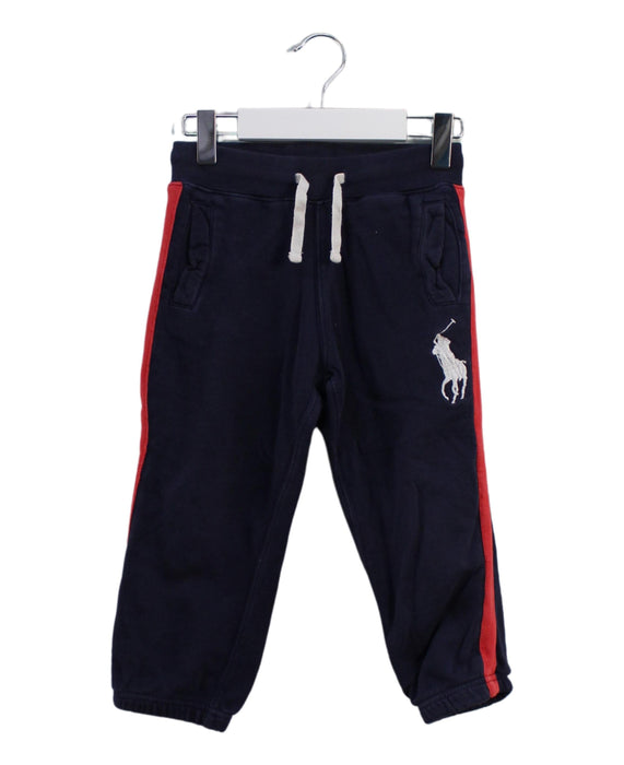 A Navy Sweatpants from Polo Ralph Lauren in size 3T for boy. (Front View)